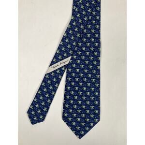 Mens Salvatore Ferragamo Blue Elephant Tie | No Box